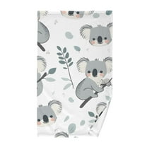 Koala on Branch Cotton Face Towels Absorbent Hand Towel Soft Bathroom Towel for Kitchen Hotel Decoration
