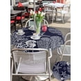 thumbnail image 5 of Outdoor Tablecloths with Umbrella Hole & Zipper, Navy Blue Coastal Round Tablecloth 54 Inch, Starfish Coral Summer Beach Ocean Waterproof Table Cloth, Patio/Pool/Picnic Table Covers, 5 of 8