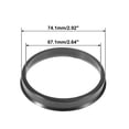 thumbnail image 5 of 4pcs Plastic 67.1mm to 74.1mm Car Hub Centric Rings Wheel Spacer Black, 5 of 6