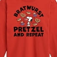 thumbnail image 3 of Peanuts - Bratwurst Pretzel And Repeat Snoopy - Toddler & Youth Long Sleeve Graphic T-Shirt, 3 of 6