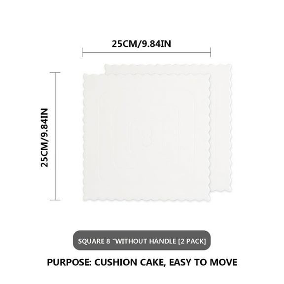 SSZMDLB under $5 Reusable Cake Boards, Reusable Cake Spacer, Birthday Cake Bottom Round Mat, Cake Stand Base for Baking Decorating, Food Safe Plastic Cake Pan for Biscuits Pizza Desserts