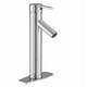 thumbnail image 1 of Monomando Mezclador Baño Lavabo Ovalin Alfa Cromado de Acero Inoxidable Minimalista, 1 of 3