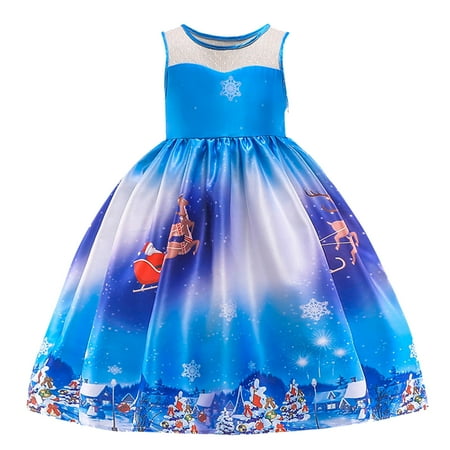 

Rovga Dresses For Girls Kids Child Girls Pageant Gown Christmas Xmas Dance Party Princess Dress Beautiful Clothing
