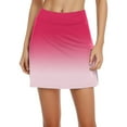 thumbnail image 2 of Womens Summer Short Skirts Inner Shorts Gradient Color Workout Skirts Fashion Lightweight Skorts for Women Casual Summer,Hot Pink,M, 2 of 6