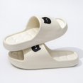 thumbnail image 2 of Unisex White Slides EVA Summer Sandals Cute Comfortable Outdoor Beach Pool Non-Slip Lightweight Shoes,Size 5.5-7, 2 of 9