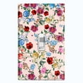thumbnail image 1 of Metal Light Switch Plate Outlet Cover Colorful Floral Garden Wallpaper Pink ROS040, 1 of 13