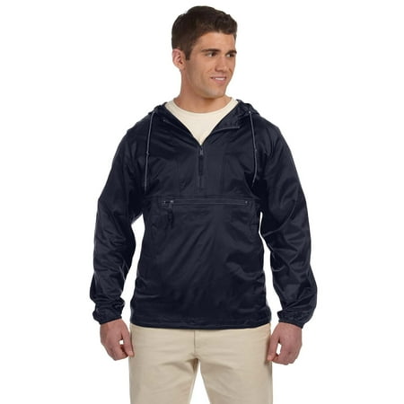 Packable Nylon Jacket - Branded Harriton Adult Packable Nylon Jacket - NAVY - XL (Instant Saving 5% & more on min 2)