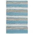thumbnail image 6 of SAFAVIEH Montauk Coilean Striped Cotton Area Rug, Aqua/Multi, 6' x 6' Square, 6 of 8