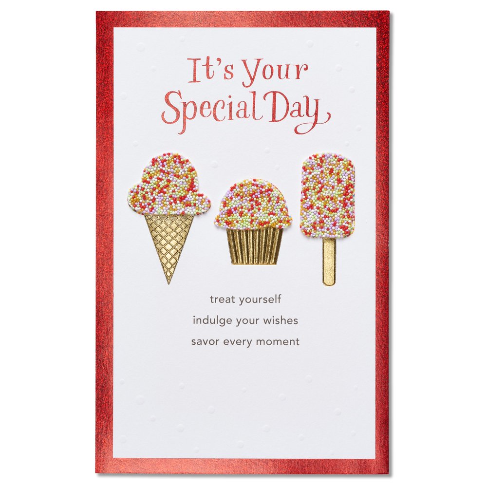 American Greetings Treat Yourself Birthday Card with Foil