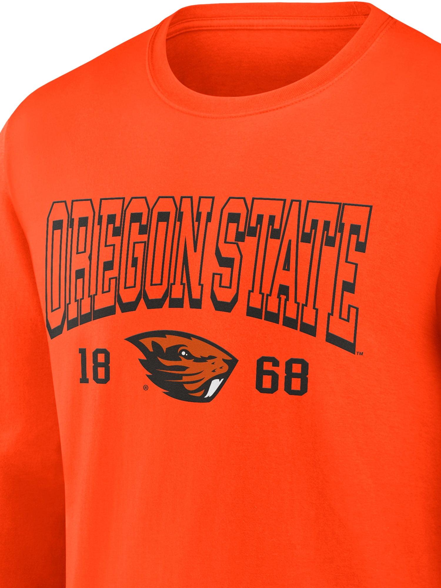 NCAA Oregon State Beavers Men's Cotton Orange Long Sleeve T-Shirt