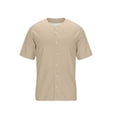 thumbnail image 6 of Big and Tall Men's Short Sleeve Shirts Button Down Solid Color Shirts Summer Beach Casual Loose Fit Wedding Dress Shirts, 6 of 6