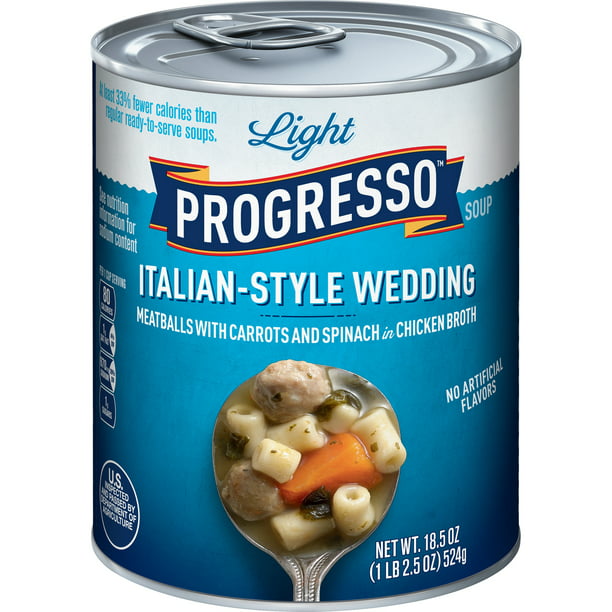 Progresso Light Italian Style Wedding Soup, 18.5 oz Can