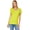 Electric Green, variant on WomenÕs Stretch Neon Trim Short Sleeve V-Neck T-Shirt, White Orange Pop, Large