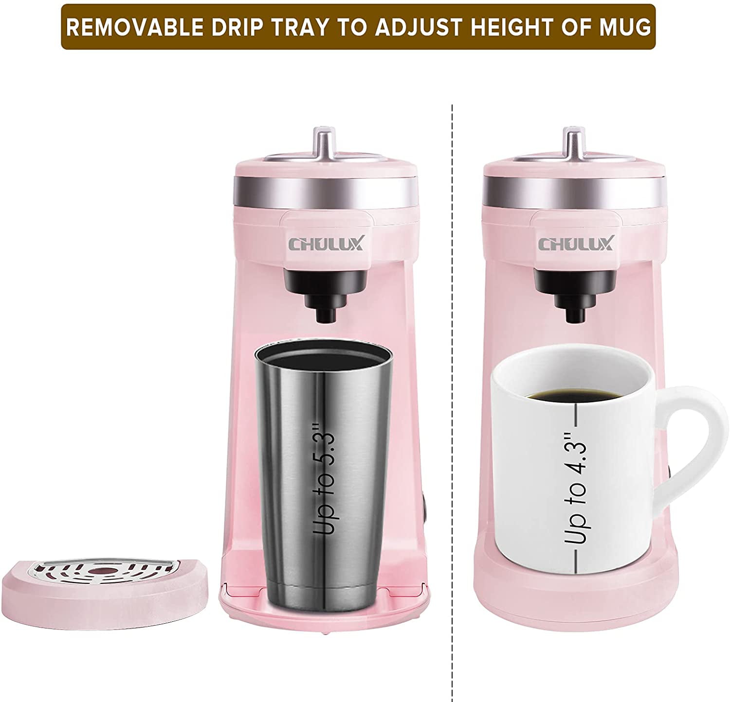 Brew Delicious Coffee In Seconds With Chulux Upgrade Single Serve Coffee  Maker - Fast Brewing, Auto Shut-off, And One-button Operation - Temu