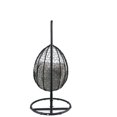 thumbnail image 4 of Clearance! Swing Egg Chair with Stand Indoor Outdoor Wicker Rattan Patio Basket Hanging Chair with UV Resistant Cushions 350lbs Capaticy for Bedroom Balcony Patio, 4 of 4