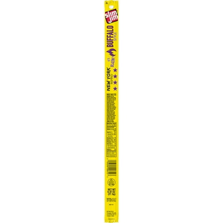 Slim Jim Buffalo Wing Giant Smoked Snack Stick, Smoked Meat Stick, 0.97 oz, 1 Ct
