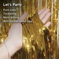 thumbnail image 2 of 3.3 ft x 9.8 ft Metallic Tinsel Foil Fringe Curtains,Pack of 3 Party Streamer Backdrop for Birthday,Graduation Decorations and New Year Eve (Gold), 2 of 7