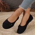 thumbnail image 4 of Willtoo Women’s Metal Buckle Strap Ballet Flats, Round Toe Slip‑on Dress Casual Shoes, Soft Light‑Weight Flat Footwear Office Daily Business Comfortable Walking Shoes, 4 of 5