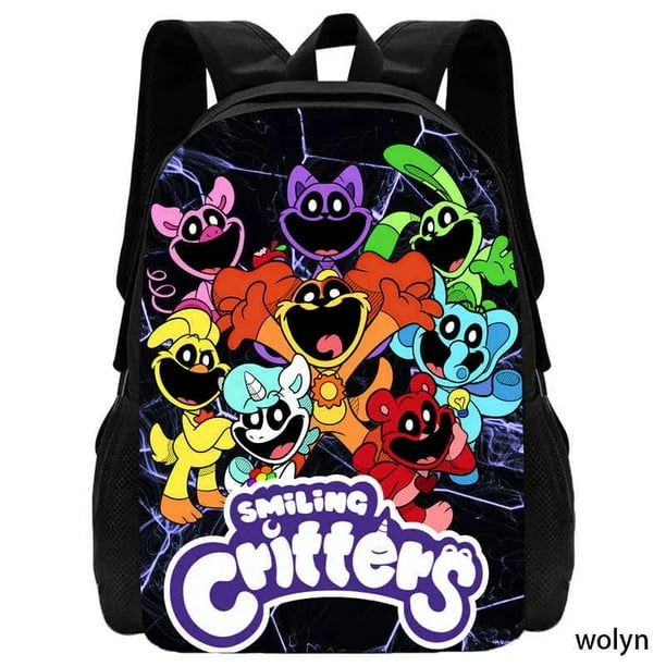 Smiling Critters Backpacks for Boy Girls Large Capacity Cartoon Backpack Smile Critters Kid School Bag Durable and Softback Bags Walmart