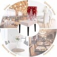 thumbnail image 5 of muroi Red Christmas Tree Dining Room Chair Covers Set of 6, Stretch Kitchen Chair Cover Protector, Snowflake Winter Xmas Balls Vintage Chair Slipcovers RemovableSeat Cover for Party, 5 of 7