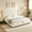 White, variant on AUU King Size Wingback Gas Lift Bed – Removable Chenille Waffle Fabric, Spacious Under‑Bed Storage Compartment, Platform Bed with Sturdy Base (No Box Spring Required)