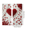 thumbnail image 3 of Valentines Day Curtains 2 Panels Set Valentine Falling Red Love Hearts Curtains for Living Room Light Filtering Privacy Semi Sheer Drapes for Bedroom Dining Valentine's Day Decor, 3 of 7