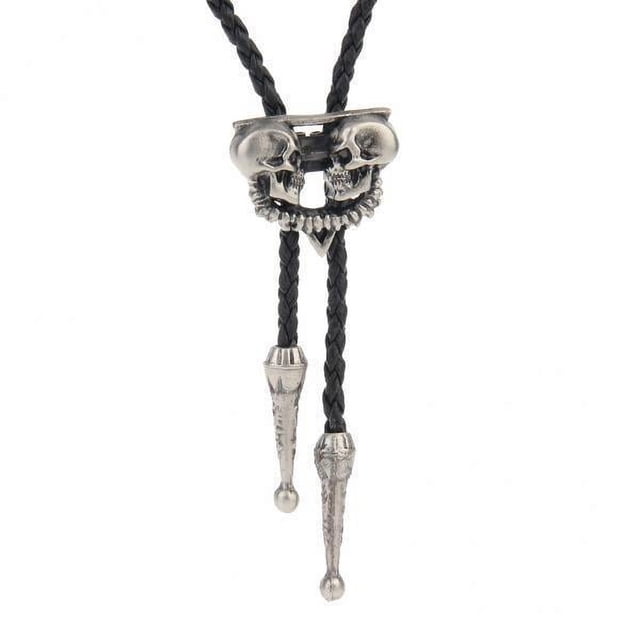 TISHITA 2-Lot de 6 Cravate Bolo Squelette Cravate en Cuir Collier Antique Occidental 2 Pcs