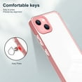 thumbnail image 6 of SaniMore for iPhone 14 Case Ultra Slim Transparent [Never-Yellowing], Rugged PC & TPU Bumpers Cover Built-in Detachable Lens Protector Anti-Fall Shockproof Protective Shell, Pink, 6 of 8