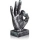thumbnail image 1 of Decoraciones de plata del hogar de la oficina de la resina de la estatua del dedo de la decoración de la escultura de la mano, dedos aceptables, 1 of 4