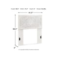 thumbnail image 6 of Signature Design by Ashley Traditional Paxberry Twin Panel Headboard, Whitewash, 6 of 6