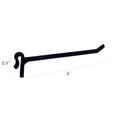 thumbnail image 2 of FixtureDisplays® 4” Black Plastic Hooks Corrugated Board Slot Hook 80-PK 11666-BLACK, 2 of 3