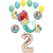 Little Mermaid Party Supplies Princess Ariel 2nd Birthday Balloon Bouquet Decorations
