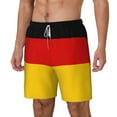 thumbnail image 5 of Men's 2 in 1 Swim Trunks with Compression Liner German Flag Quick Dry Beach Shorts, 5 of 6