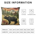 thumbnail image 5 of BANET   Square  Throw Pillow Covers for Women/Men, Short Plush Pillow Cases Cushion Covers for Home Sofa Couch Living Room Car Decor - Rustic Lodge Bear Moose Deer 22x22in, 5 of 5