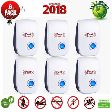 6Pack 2019 Ultrasonic Pest Repeller Control Electronic Repellent Mice Rat (The Best Rat Repellent)