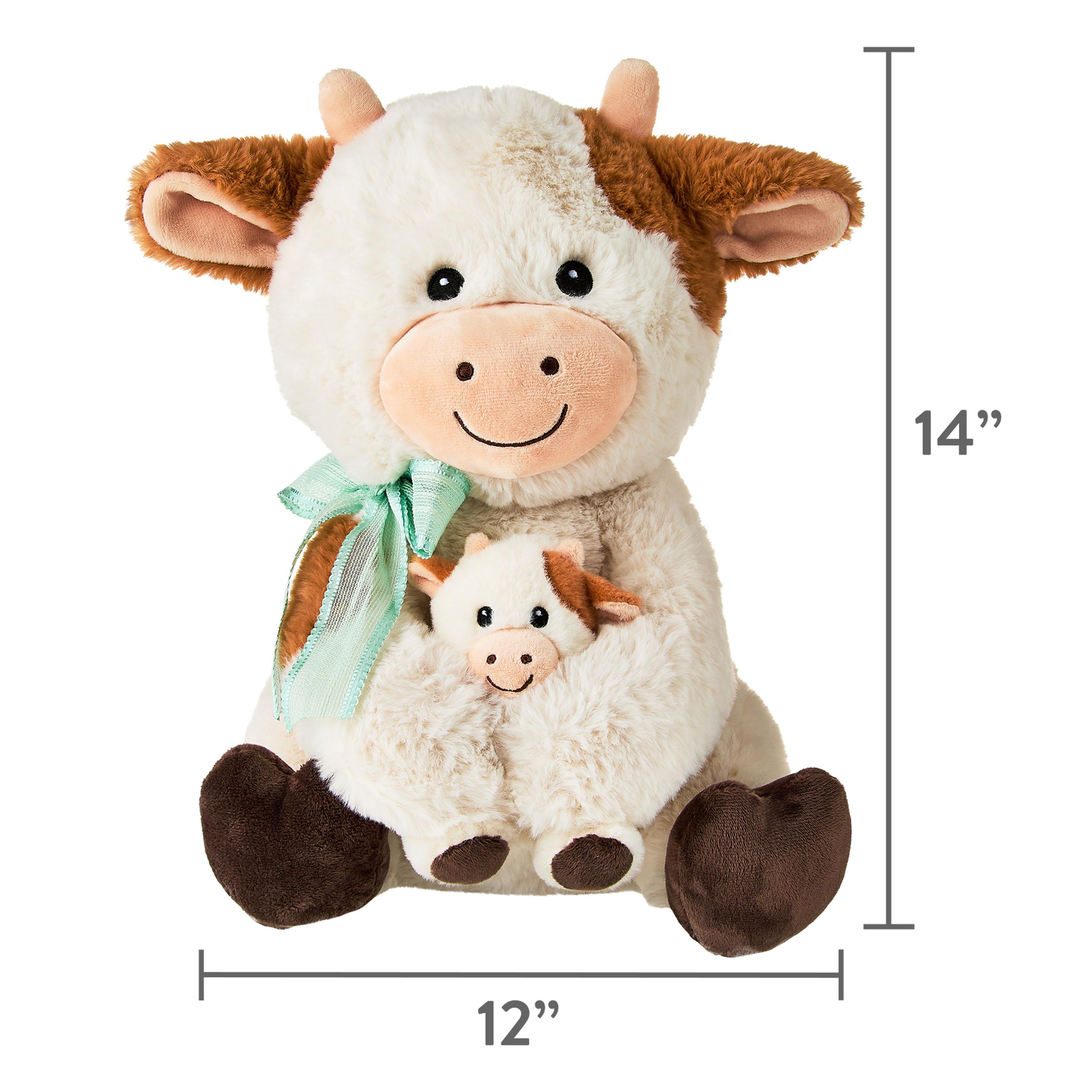 Mother's Day Mommy and Me Cow Plush, 13", by Way To Celebrate,assembled product height 13.5inch, for 3 Year and up - image 5 of 5
