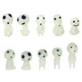 thumbnail image 1 of Promotion!!10Pc Mini Figures Princess Mononoke Forest Spirit Kodama Glow In Dark Statue, 1 of 9
