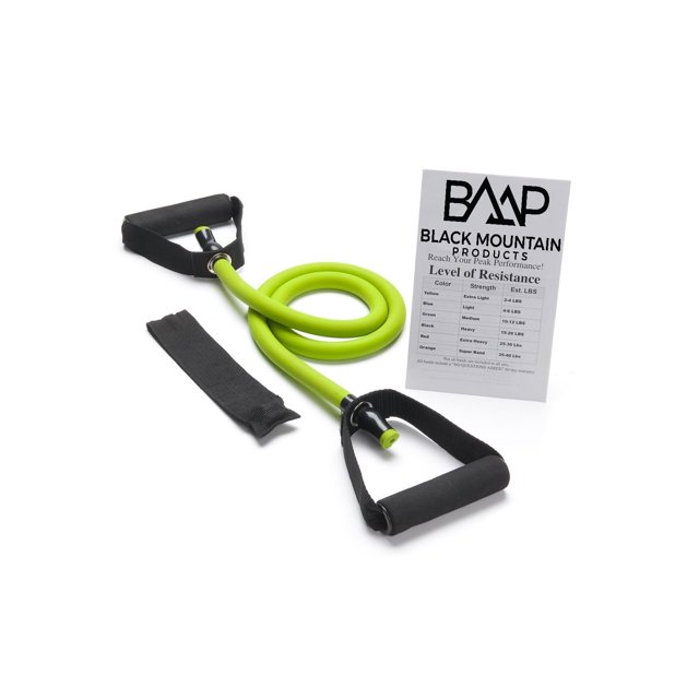 Banda de resistencia Black Mountain Products Atomic L A con anclaje para puerta y agarres
