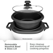 BLACK+DECKER Electric Rice Cookers, W/ Steaming Basket, White - Nonstick Interior, Dishwasher Safe Parts