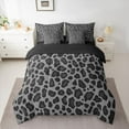 thumbnail image 2 of Feelyou Cheetah Leopard Print Comforter Set 7pcs, Simple Abstract King Bedding Sets, 2 of 8