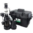 thumbnail image 1 of Basement Sentry Battery Backup Sump Pump System Combo (Pre-Assembled) Primary Sump Pump and Battery Back-up Pump, Controller, Alarm System, Charger, Float Switch and Battery Box, 1 of 1