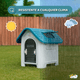 thumbnail image 5 of Casa para Perros Medianos, Chicos y Pequeños Plástico Resistente para Exterior e Interior, Diseño Térmico con Ventilación, Puerta Metálica Segura, Plegable y Compacta, 75x53x66 cm, Color Azul, 5 of 7
