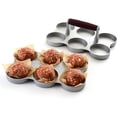 thumbnail image 5 of Mini Burger Press - Nonstick Cast Aluminum Patty Maker with Wood Handle for Beef Chicken Turkey Pork Vegetable Burgers, 5 of 8
