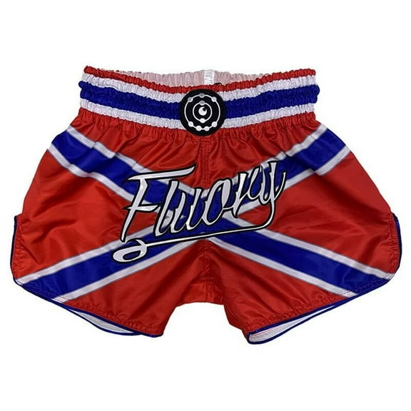FLUORY Muay Thai Shorts MMA Fighting Boxeo Boxer Trunks Training Sports High Quality Kick Boxing Fitness Athletic Pants For Kids and Adult Norway Flag Printed