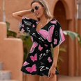 thumbnail image 2 of Butterfly Seamless Black Pattern Cover Ups Dresses Women Summer Dress Vintage, 2 of 6