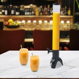 5L/169oz Mimosa Drink Tower with 2 Detachable Ice Tube and LED Light,  Margarita Beverage Dispenser for Party Gameday Bars, Keep Fresh & Cold,Easy  to