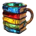 thumbnail image 1 of Taza de café con forma de libro apilado, taza pintada, multifuncional, original, de colección. A, 1 of 9