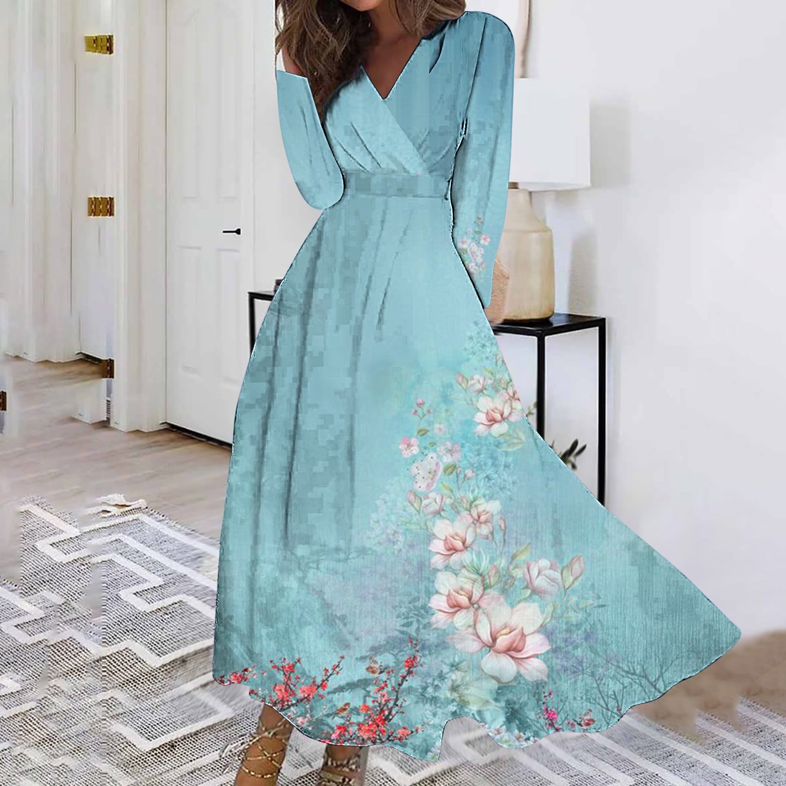 アマテラス Wear and Go Long Sleeve Maxi Dress Wear and Go Long Sleeve Maxi Dress / 松葉(khaki) – AMATERASJAPAN