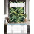 thumbnail image 6 of No Hook Cloth Fabric Shower Curtain with Snap in Liner, Summer Palm Tree Waterproof Shower Curtains Set with See Through Top Window, Nature Green Tropical Plant Leaves Bath Curtains Shower 72"x96", 6 of 6