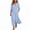Sky Blue, variant on SuTry Women's Printed Shift Dress Collared V Neck 3/4 Sleeve Side Pockets Side Slit Relaxed Fit Floral Pattern Casual Summer Vacation Beach Travel Daily Wear Outerwear